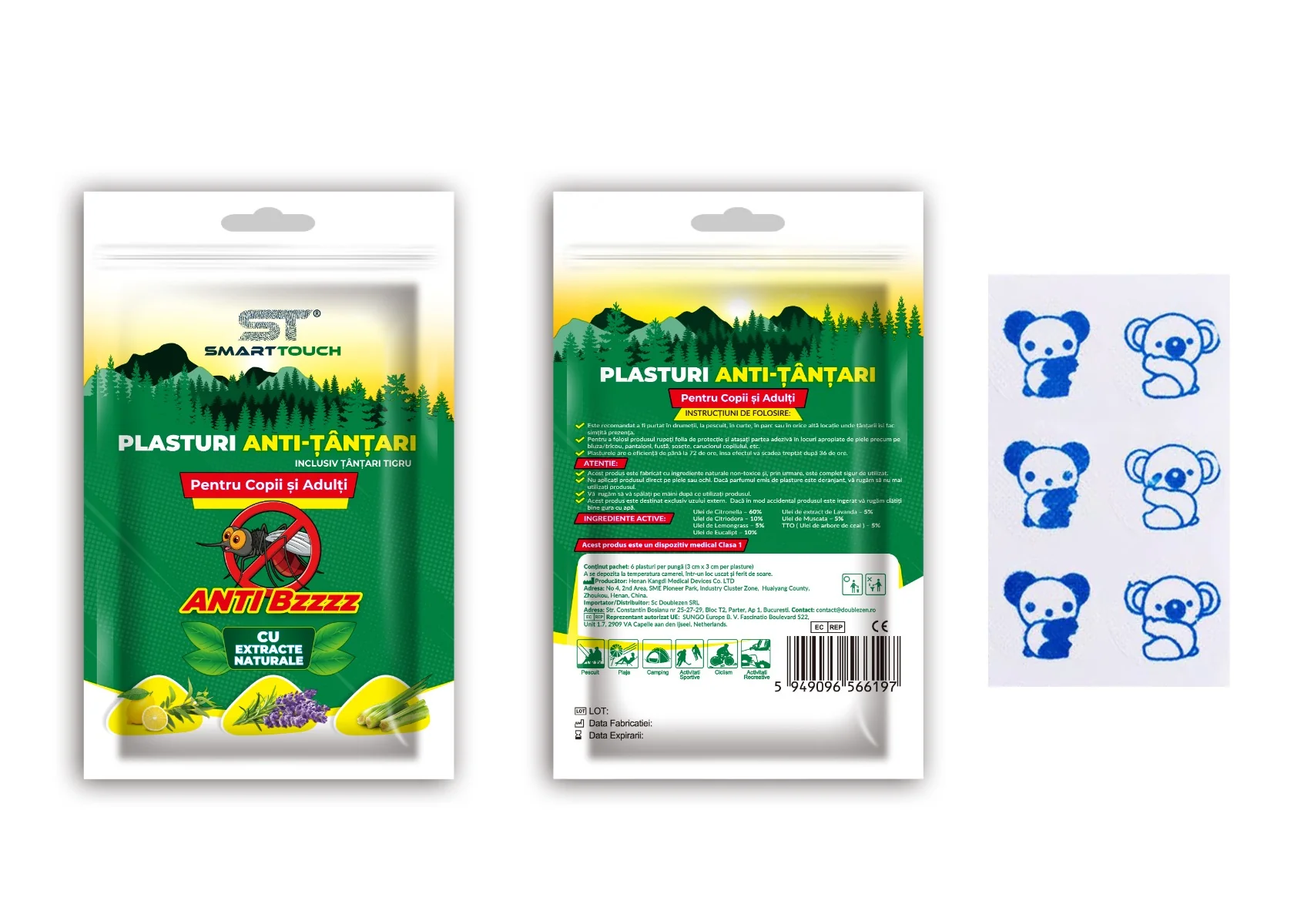 Plasturi Anti-Tantari pentru copii si adulti, 6 bucati, Smart Touch