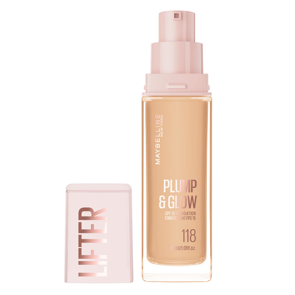 Fond de ten Lifter Plump & Glow Nr. 118, 30ml, Maybelline