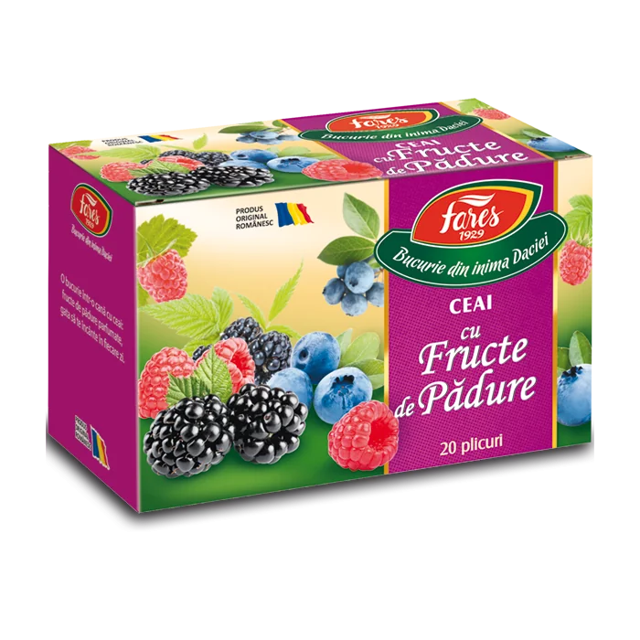 Ceai Fructe de padure, 20 plicuri, Fares