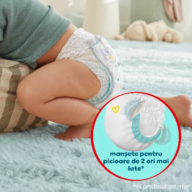 Scutece Pampers proiectate pentru siguranta si calitate, aprobate dermatologic, testate pentru substante nocive si fara alergeni de parfum. Scutece Pampers proiectate pentru siguranta si calitate, aprobate dermatologic, testate pentru substante nocive si fara alergeni de parfum.