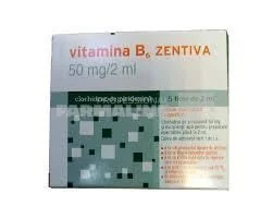 Vitamina B6 50mg/2ml, 5 fiole, Zentiva