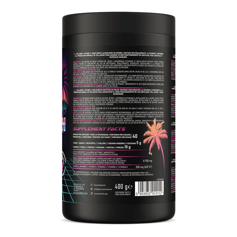 Colagen + Vitamina C aroma Miami Vibes, 400g, OstroVit