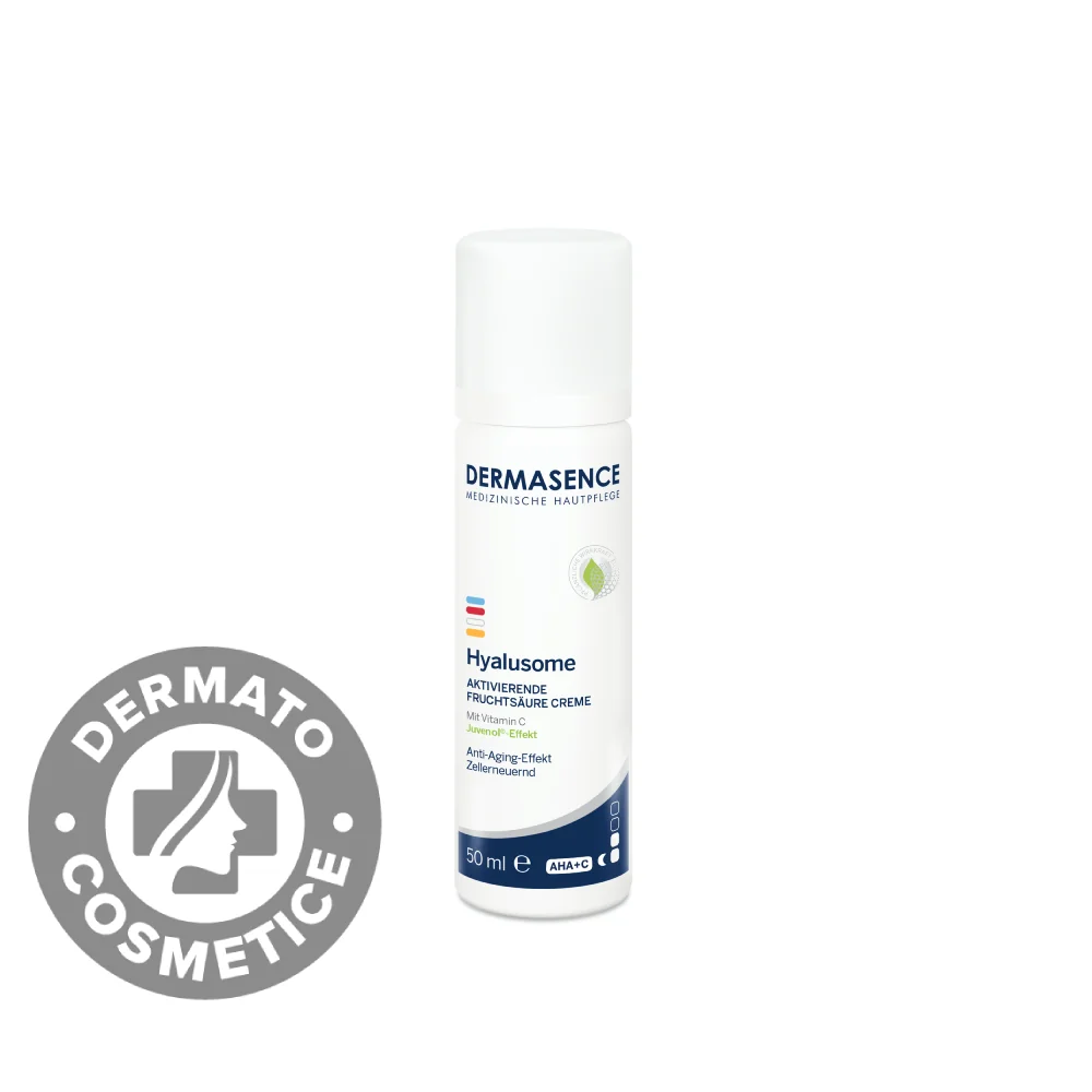 Crema regeneratoare cu acizi din fructe Hyalusome, 50ml, Dermasence 