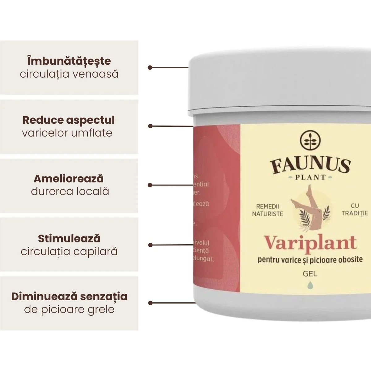Gel pentru insuficienta venoasa Variplant, 250ml, Faunus Plant