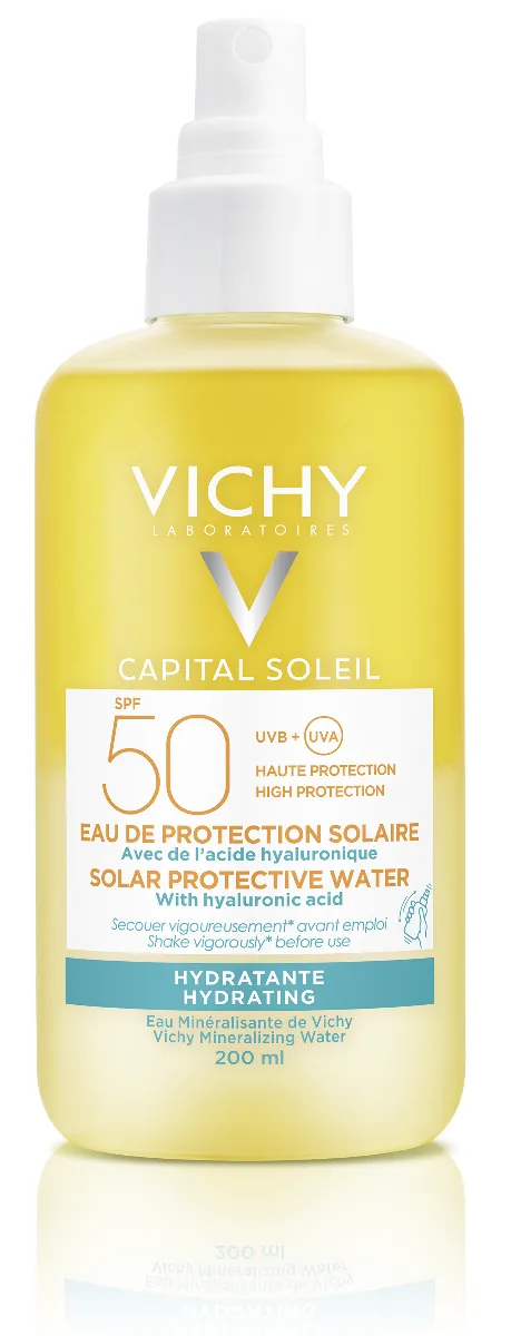 Apa de protectie solara Hydra Capital Soleil SPF50+, 200ml, Vichy