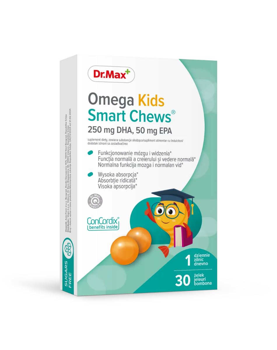 Dr. Max Omega Kids Smart Chews, 30 jeleuri