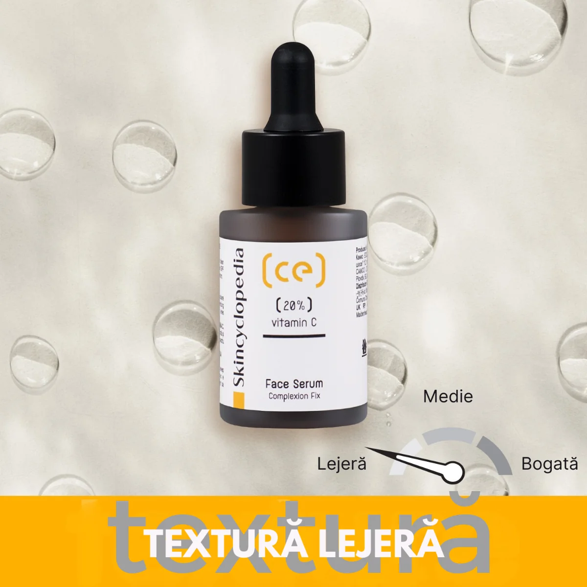 Ser facial anti-aging cu 20% vitamina C, 30ml, Skincyclopedia