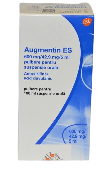 Augmentin ES 600 mg/42.9 mg/5 ml, 100ml, Gsk