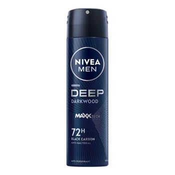 Deodorant spray pentru barbati Deep Darkwood Black Carbon, 150ml, Nivea