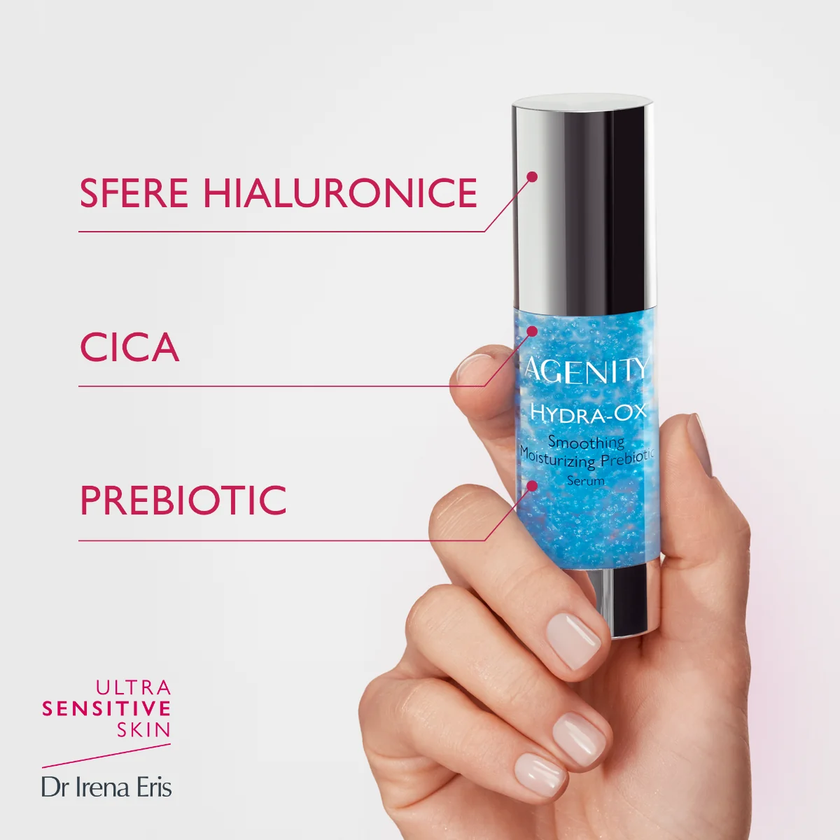 Ser prebiotic hidratant cu efect de netezire Hydra-OX, 30ml, Agenity