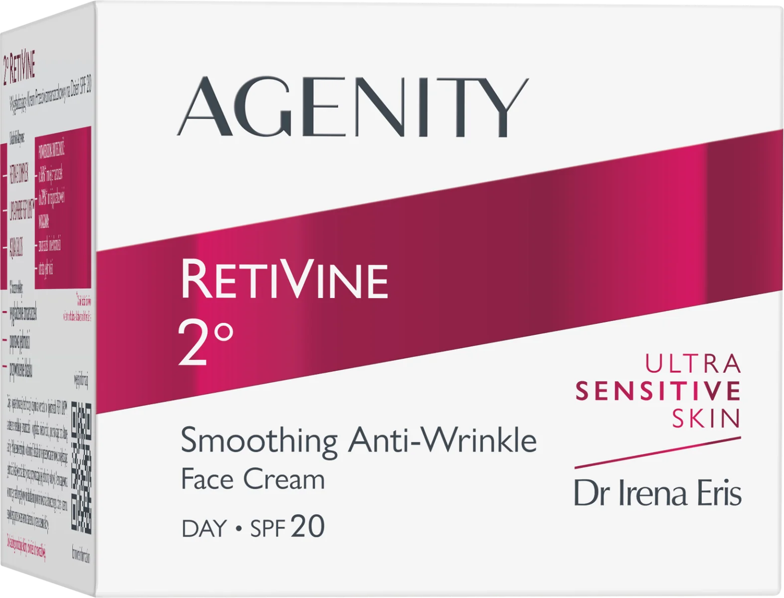 Crema de zi antirid cu efect de netezire RetiVine 2 SPF20, 50ml, Agenity