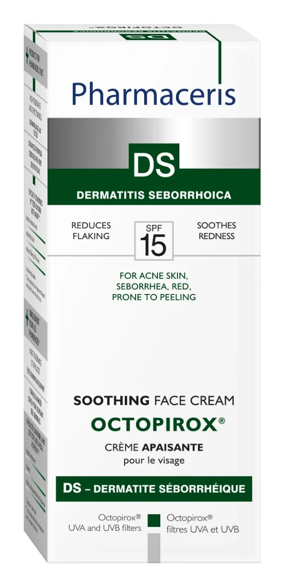Crema calmanta pentru fata cu SPF15 Octoprirox® DS, 30ml, Pharmaceris
