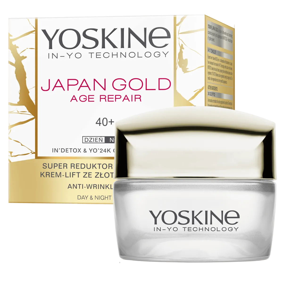Crema antirid si fermitate de zi si noapte pentru ten 40+ Japan Gold Age Repair, 50ml, Yoskine 
