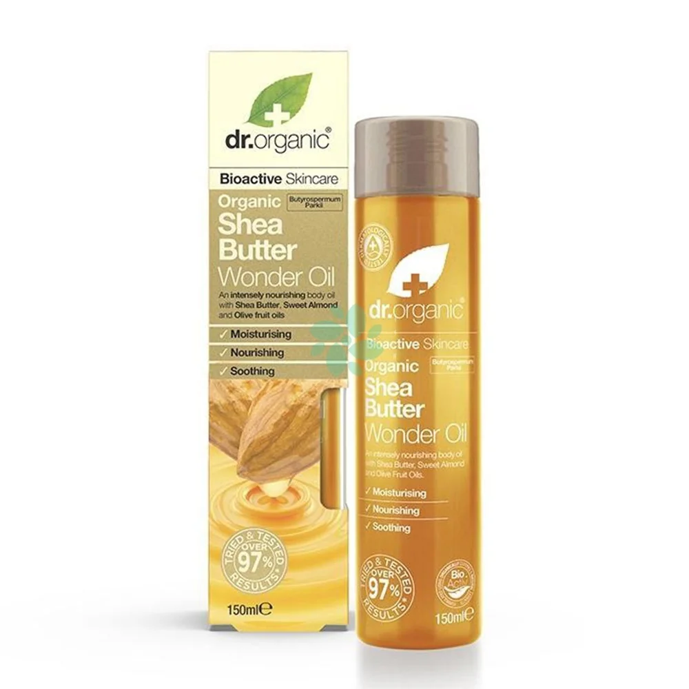 Dr.Organic Shea Butter Ulei pentru fata si corp, 150ml