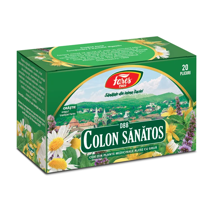 Ceai Colon sanatos D88, 20 plicuri, Fares