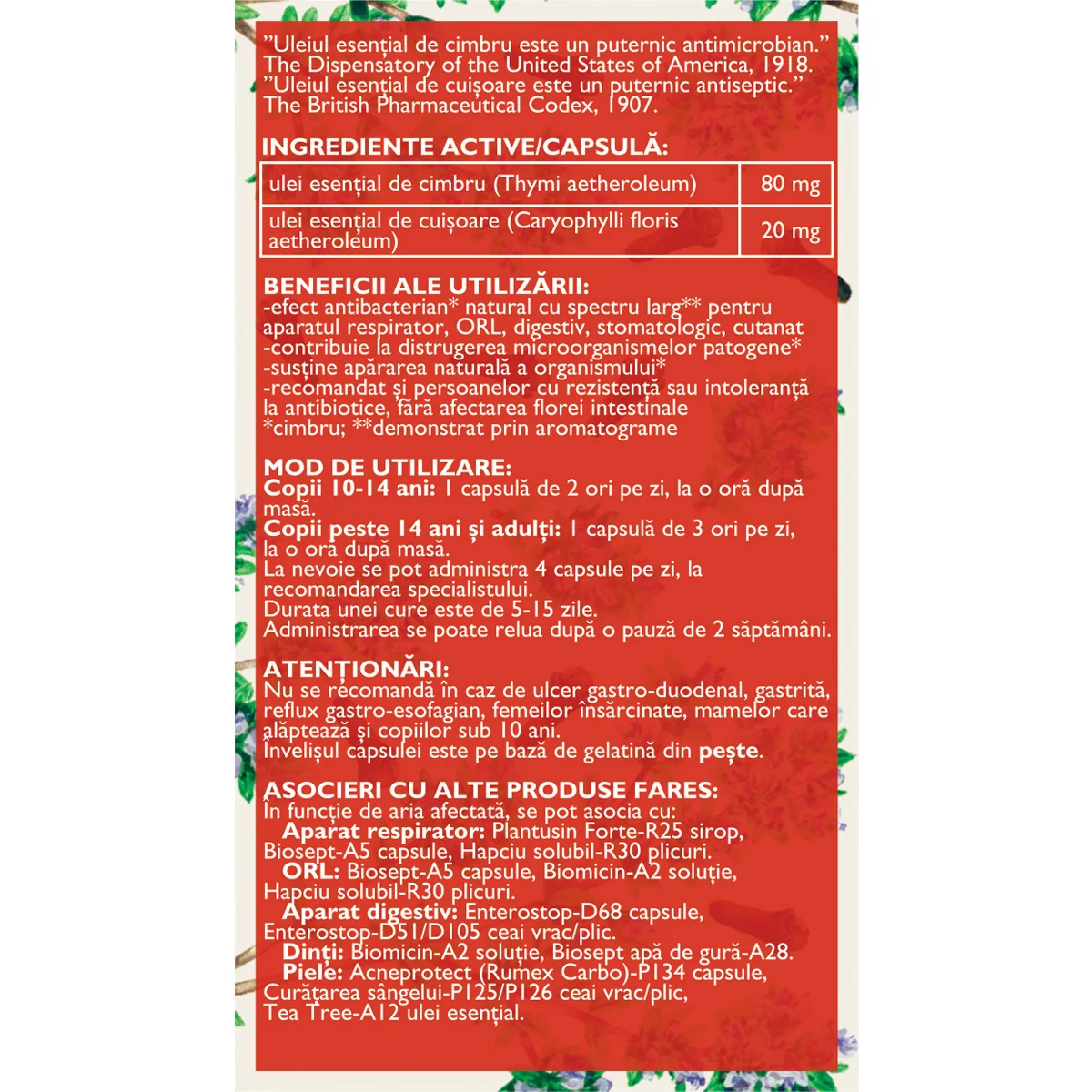 Biomicin Forte, 15 capsule, Fares