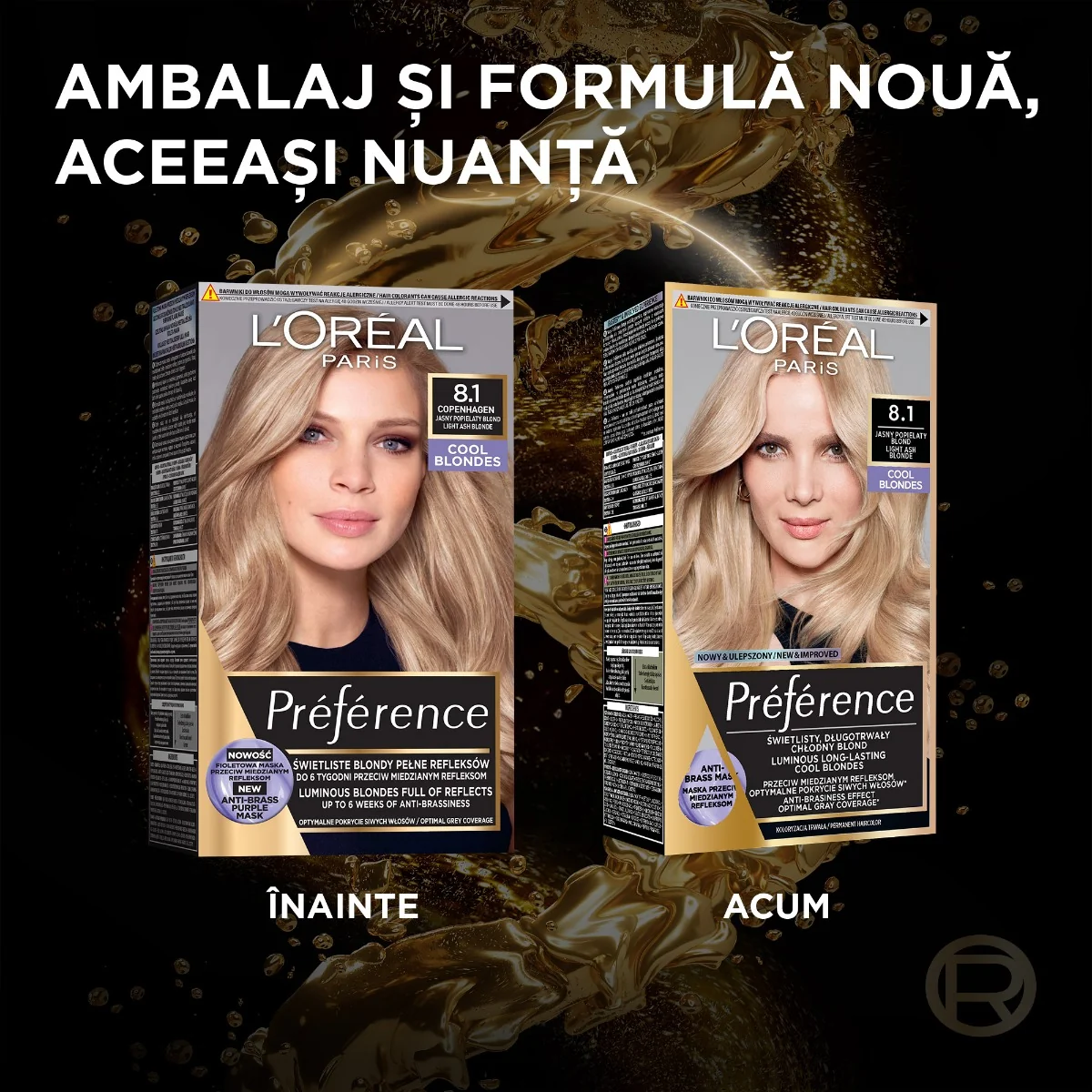 Vopsea de par permanenta cu amoniac Preference 8.1 Copenhague, 174ml, L'Oreal Paris