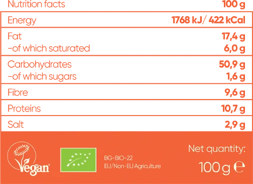 Crackers cu turmeric si ghimbir Bio, 100g, Migibi