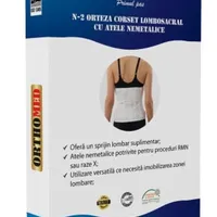 Orteza corset lombosacral cu atele nemetalice Marimea M, 1 bucata, Orthomed