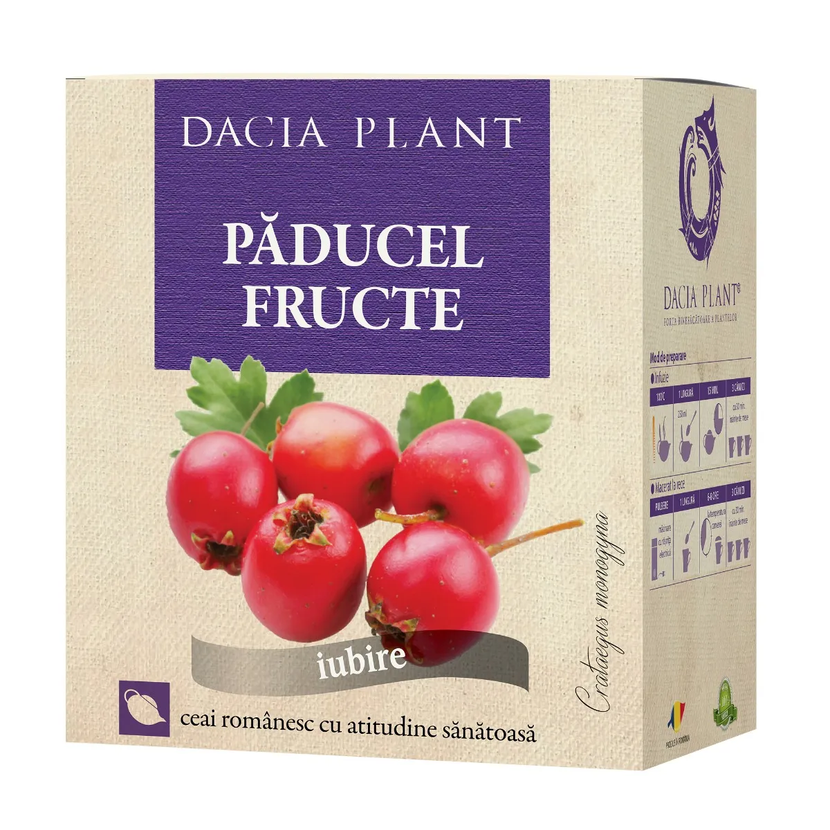 Ceai de paducel fructe, 50g, Dacia Plant