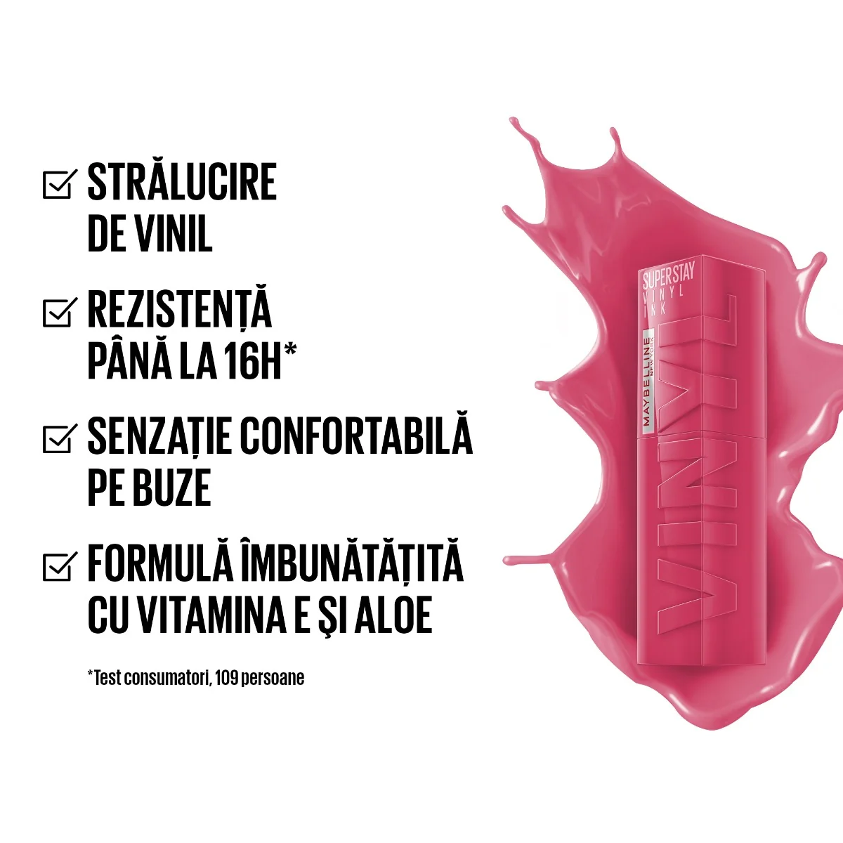 Ruj lichid rezistent cu stralucire de vinil Superstay Ink 20 Coy, 4.2ml, Maybelline