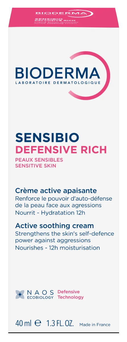 Crema calmanta Sensibio Defensive Rich, 40ml, Bioderma