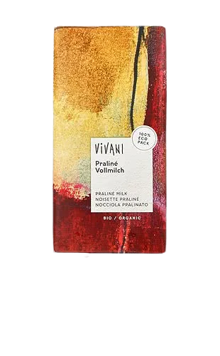 Ciocolata cu praline si lapte integral Bio, 100g, Vivani