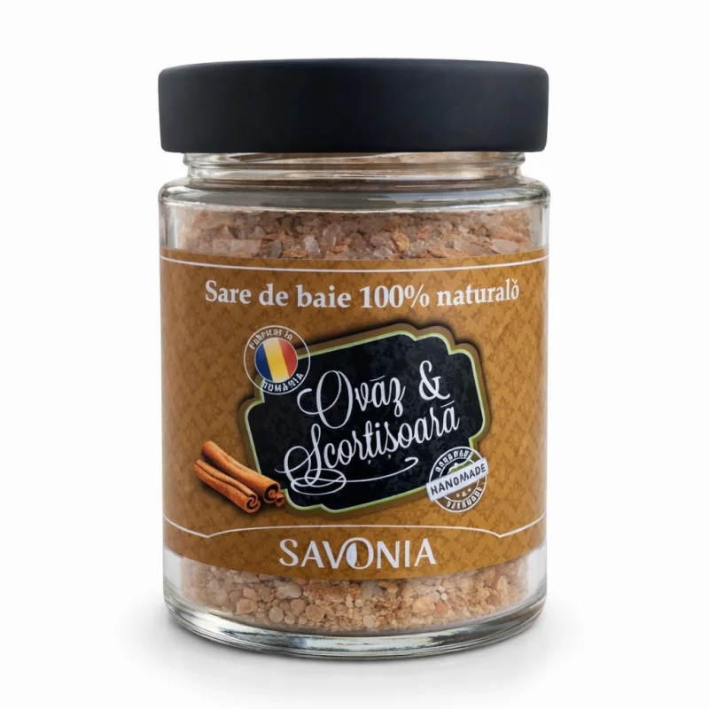 Sare de baie cu ovaz si scortisoara, 350g, Savonia