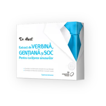 Dr.Hart Extract de Verbina Gentiana si Soc, 30 comprimate filmate 