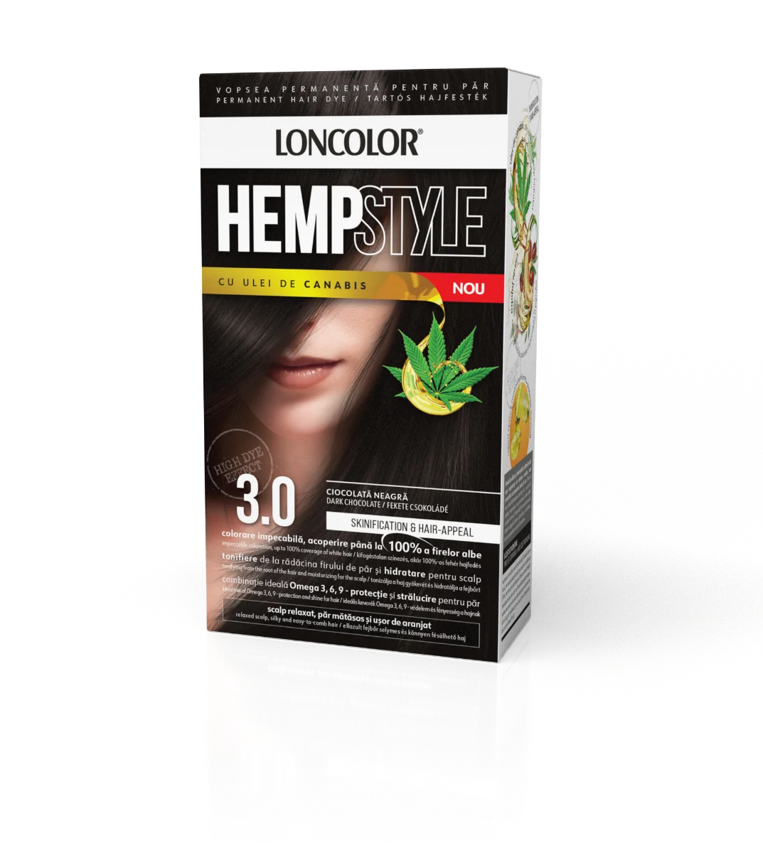 Vopsea de par permanenta HempStyle Nr. 3.0, 110ml, Loncolor