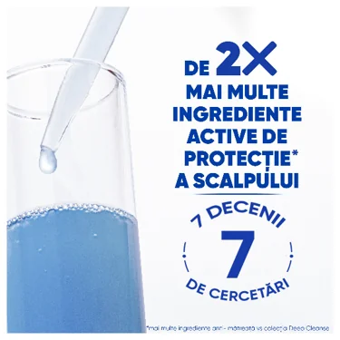 Ingrediente active de protectie pentru scalp, sustinute de 7 decenii de cercetare Head & Shoulders.