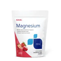 Magneziu cu aroma naturala de capsuni 250mg, 60 drajeuri, GNC