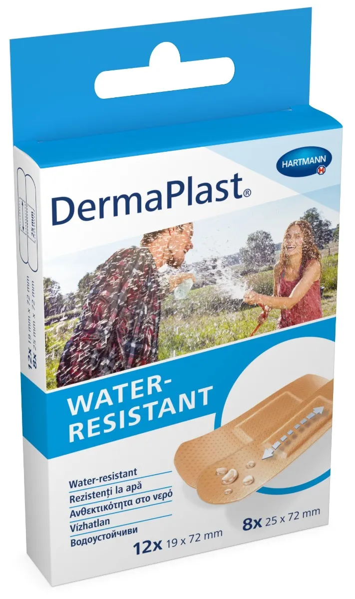 Plasturi rezistenti la apa, 20 bucati, Dermaplast