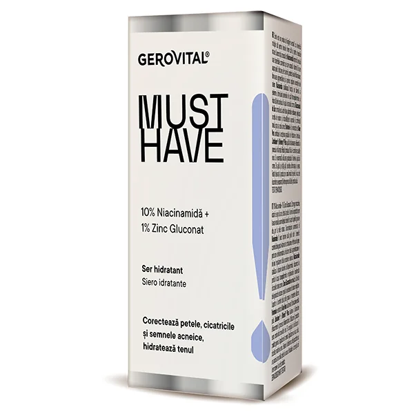 Ser pentru fata hidratant Must Have, 30ml, Gerovital