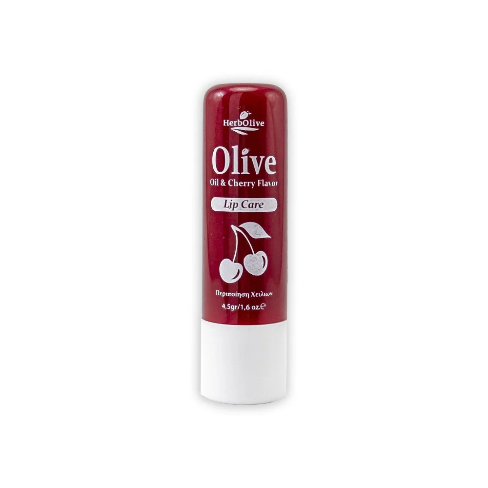 Balsam de buze cu ulei de masline si aroma de cirese, 4.5g, Herbolive