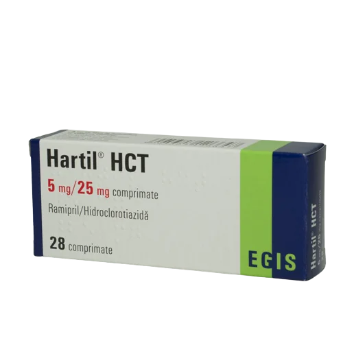 Hartil HCT 5/25mg, 28 comprimate, Egis