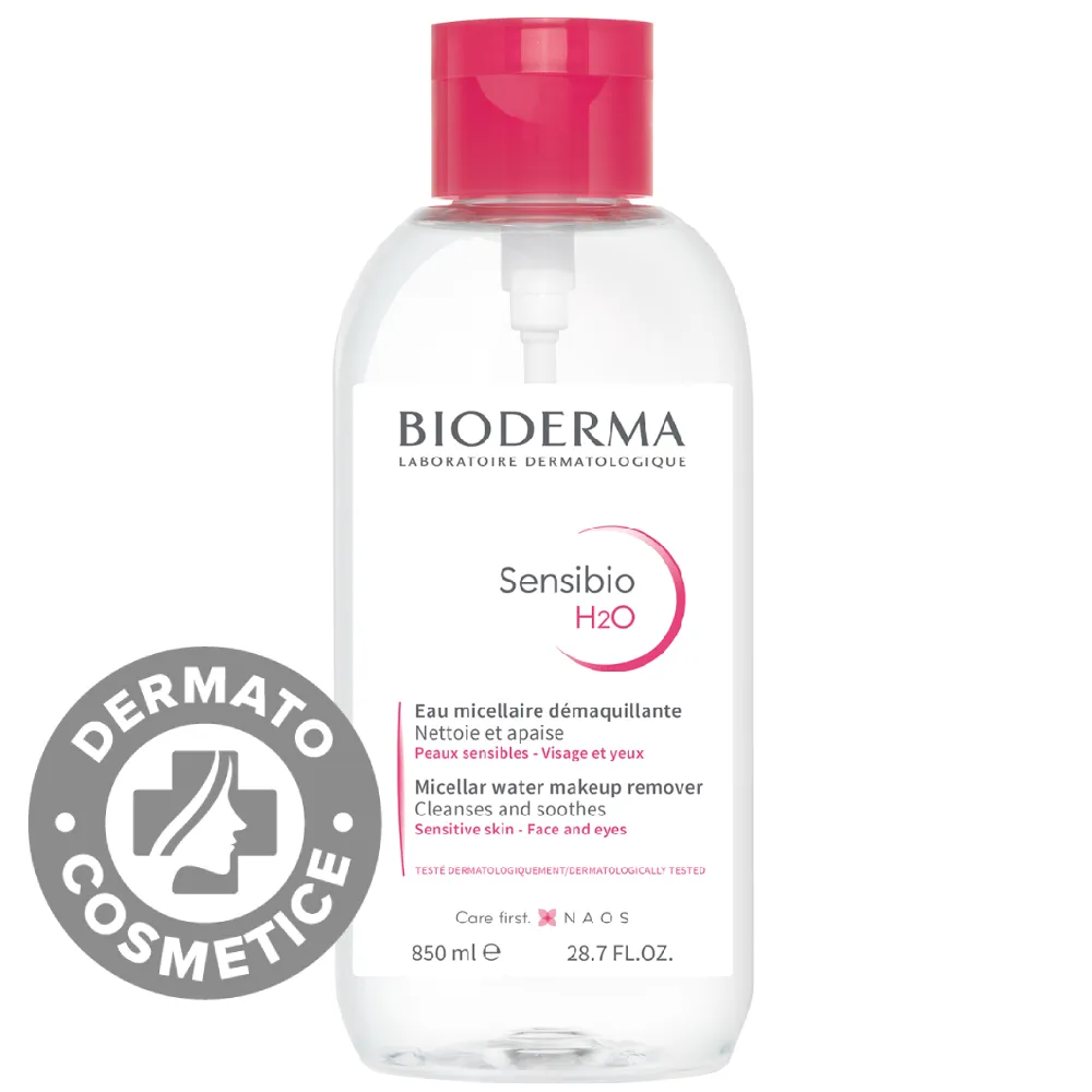 Solutie micelara Sensibio H2O, 850ml, Bioderma 