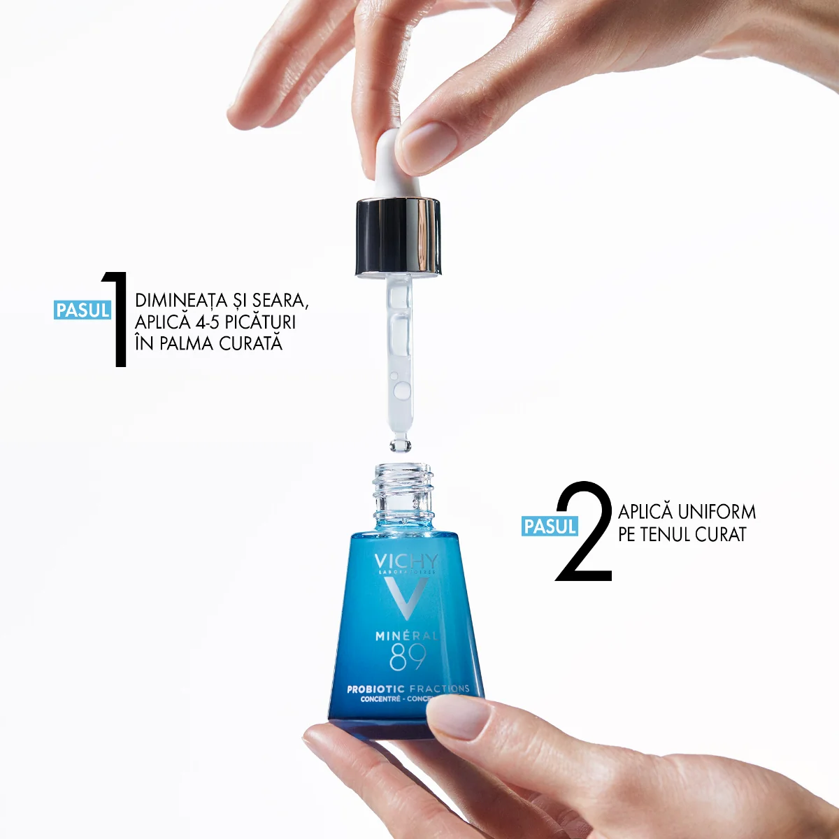 Ser pentru fata regenerator si reparator Mineral 89 Probiotic Fractions, 30ml, Vichy
