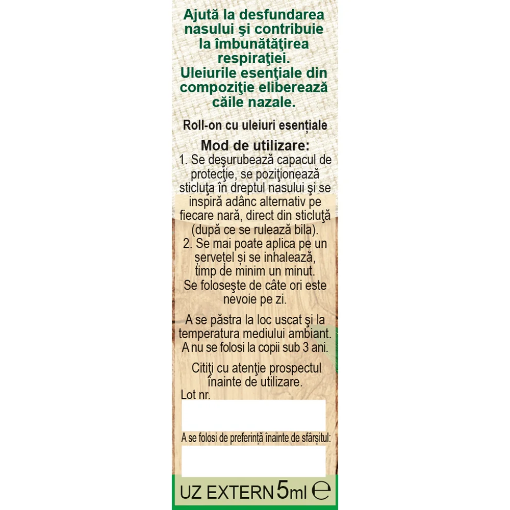 Ulei decongestionant nazal Hapciu Nazal R50, 5ml, Fares