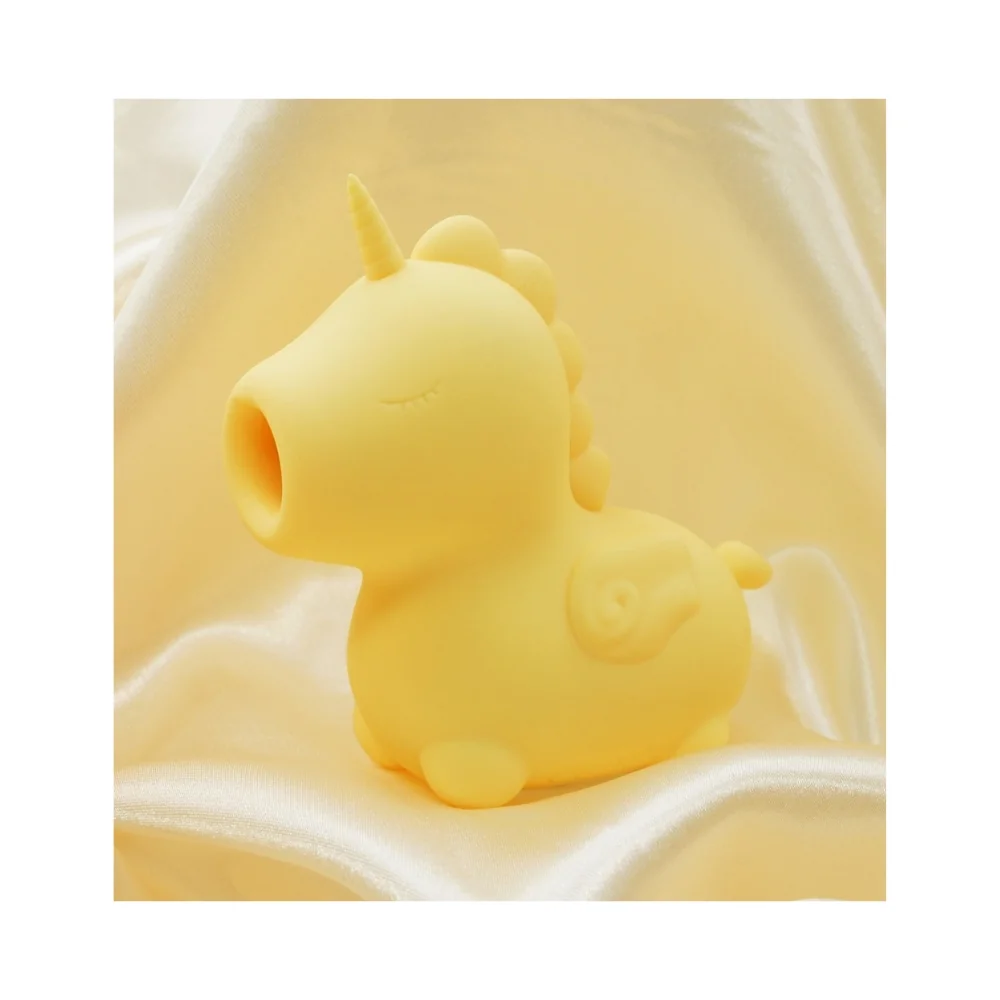 Vibrator clitoridian in forma de unicorn galben, 1 bucata, Unihorn