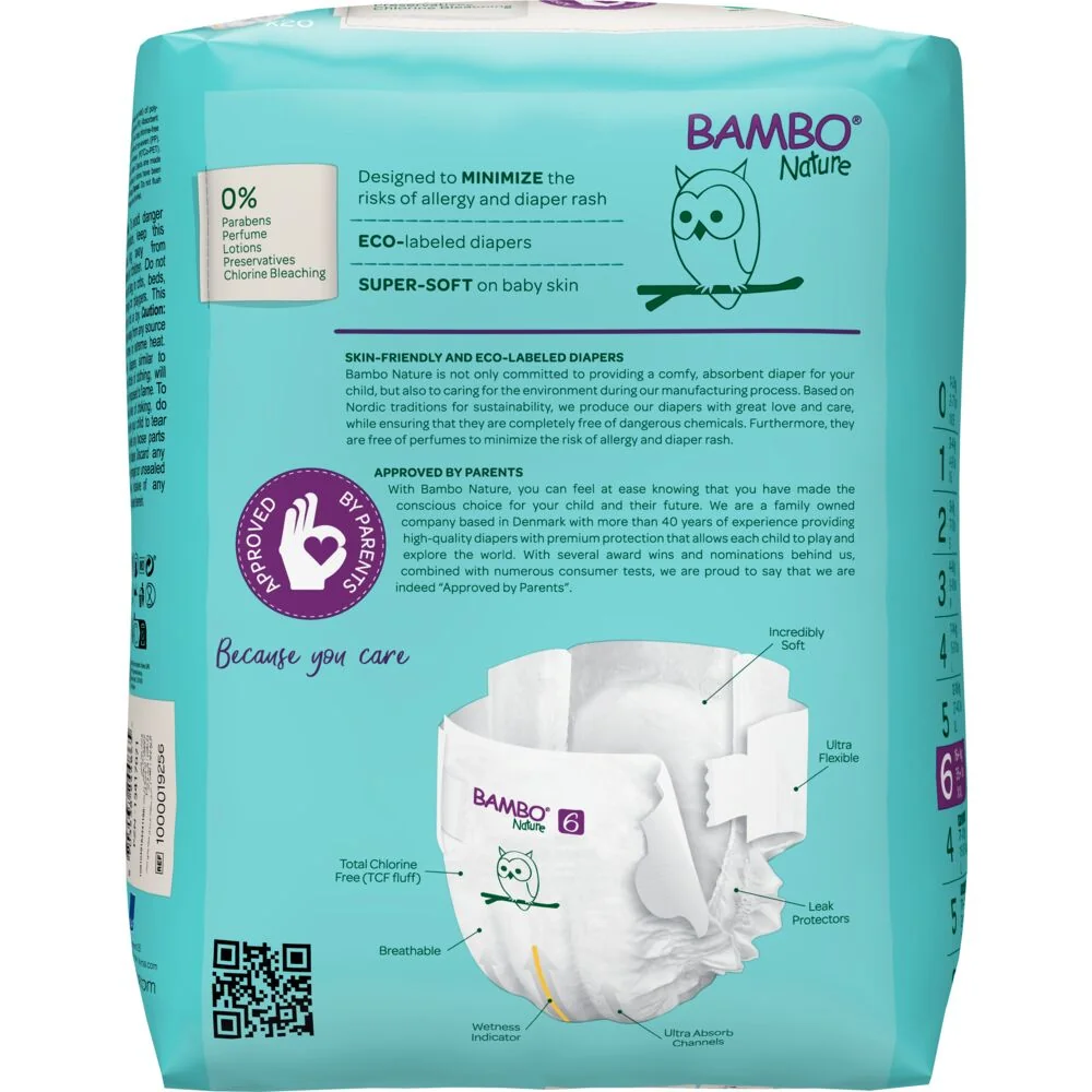 Scutece Ecolabel Nr. 6 pentru 16+ kg, 20 bucati, Bambo Nature