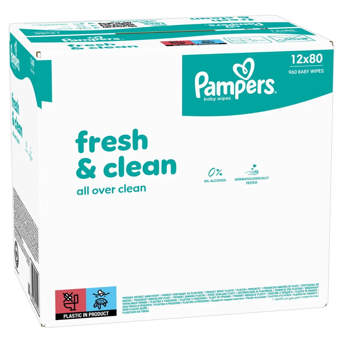 Servetele umede Fresh Clean, 960 bucati, Pampers