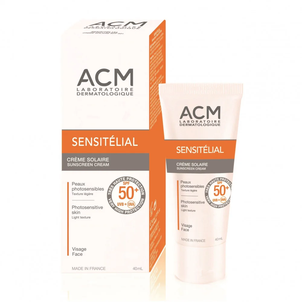 Crema pentru protectie solara SPF 50+ Sensitelial, 40 ml, ACM
