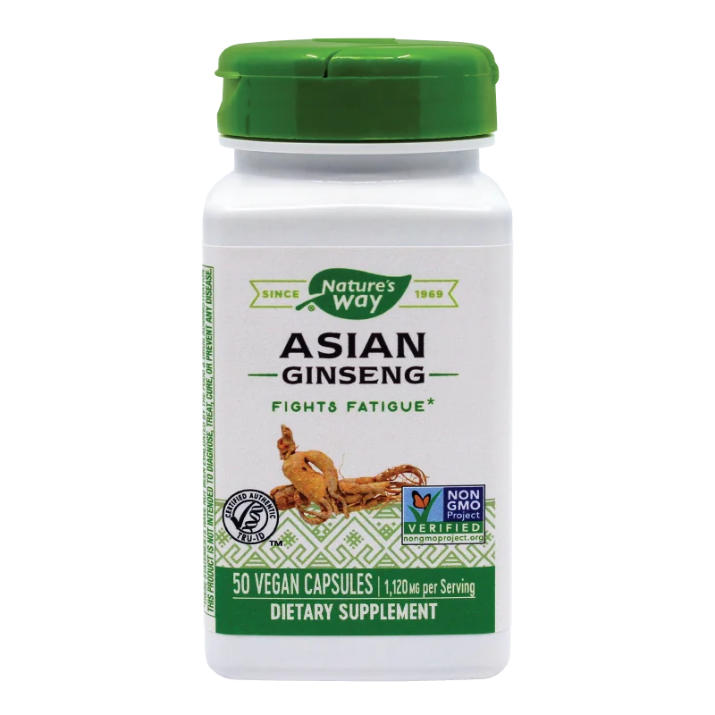 Asian Ginseng 560mg Nature's Way, 50 capsule vegetale, Secom