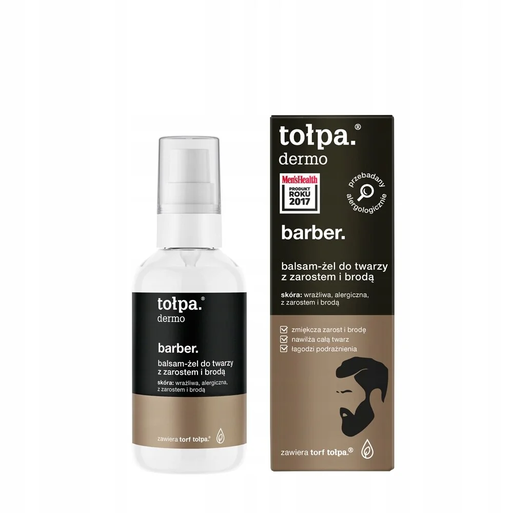 Balsam gel pentru fata si barba Dermo Men Barber, 100ml, Tolpa