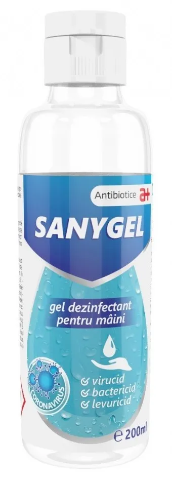 Gel dezinfectant pentru maini Sanygel, 200ml, Antibiotice