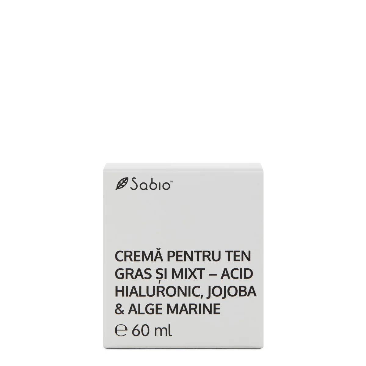 Crema seboregulatoare si nutrit cu acid hialuronic + jojoba si alge marine, 60ml, Sabio