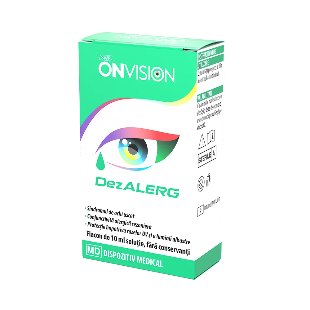 Solutie oftalmica pentru ochi uscati Onvision Dezalerg, 10ml, Sun Wave Pharma