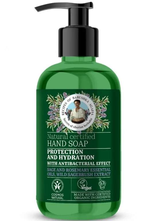 Sapun lichid pentru maini Protection and Hydration, 300ml, Bunica Agafia