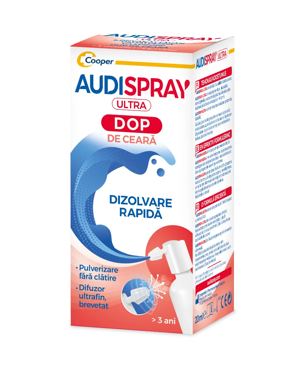 Audispray Ultra Dopuri de ceara, 20ml, Audispray 
